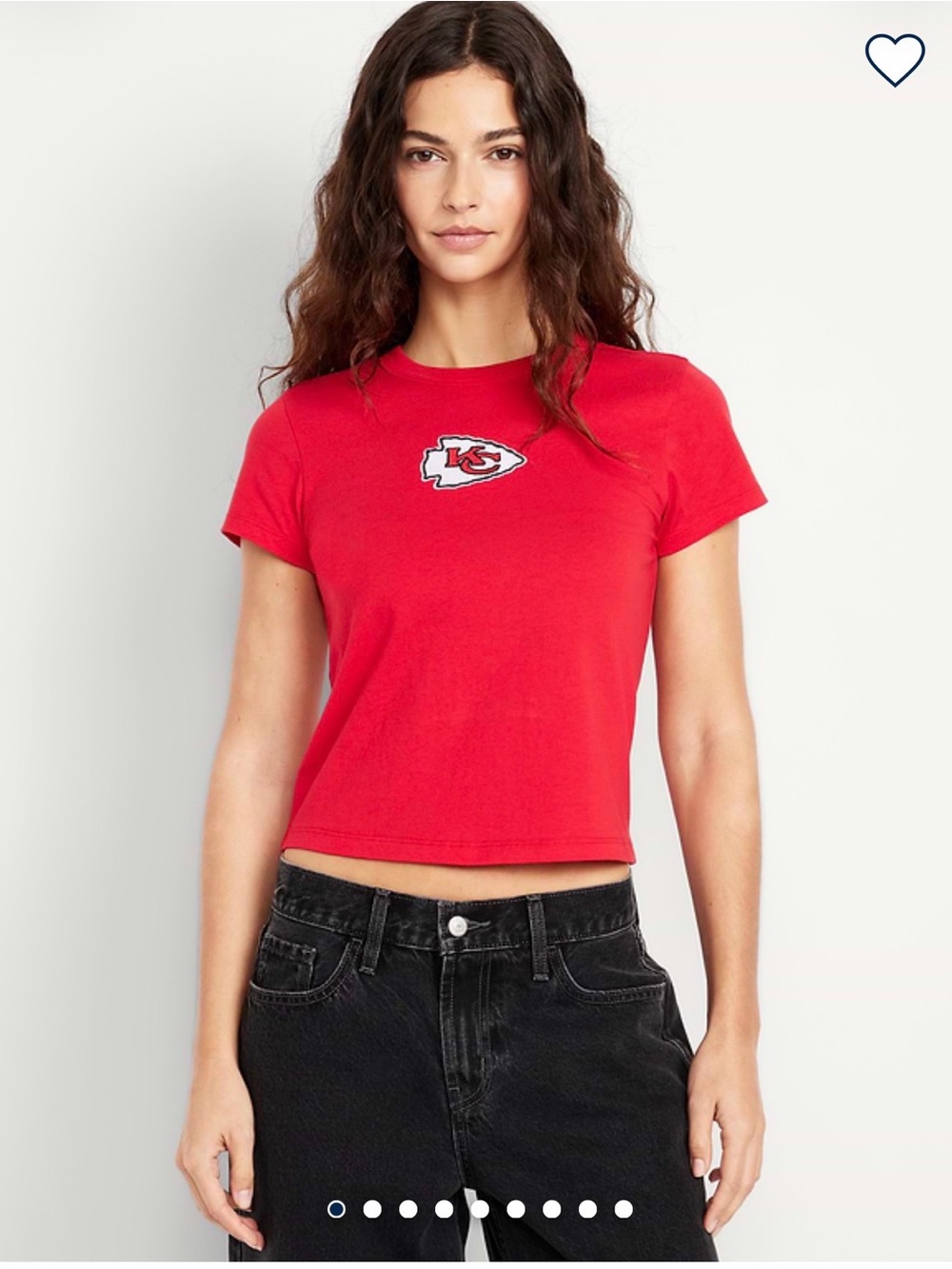 Kansas City Chiefs Red Baby Doll  Tee - Team Apparel